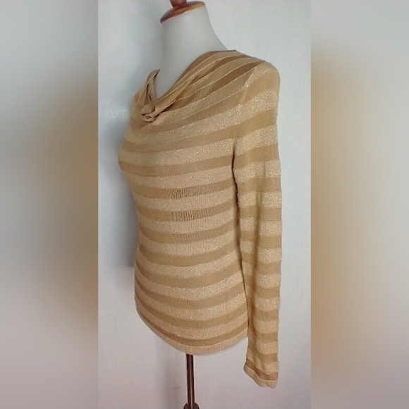 JONES NEW YORK GOLD KNIT COWL - Picture 3 of 7